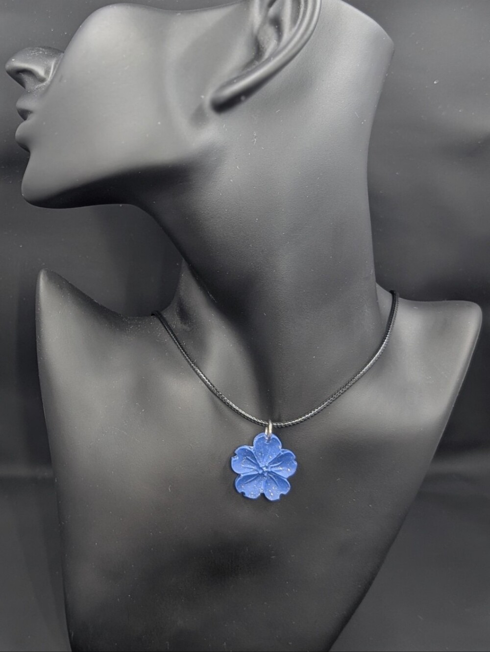 Blue Flower Pendant Necklace